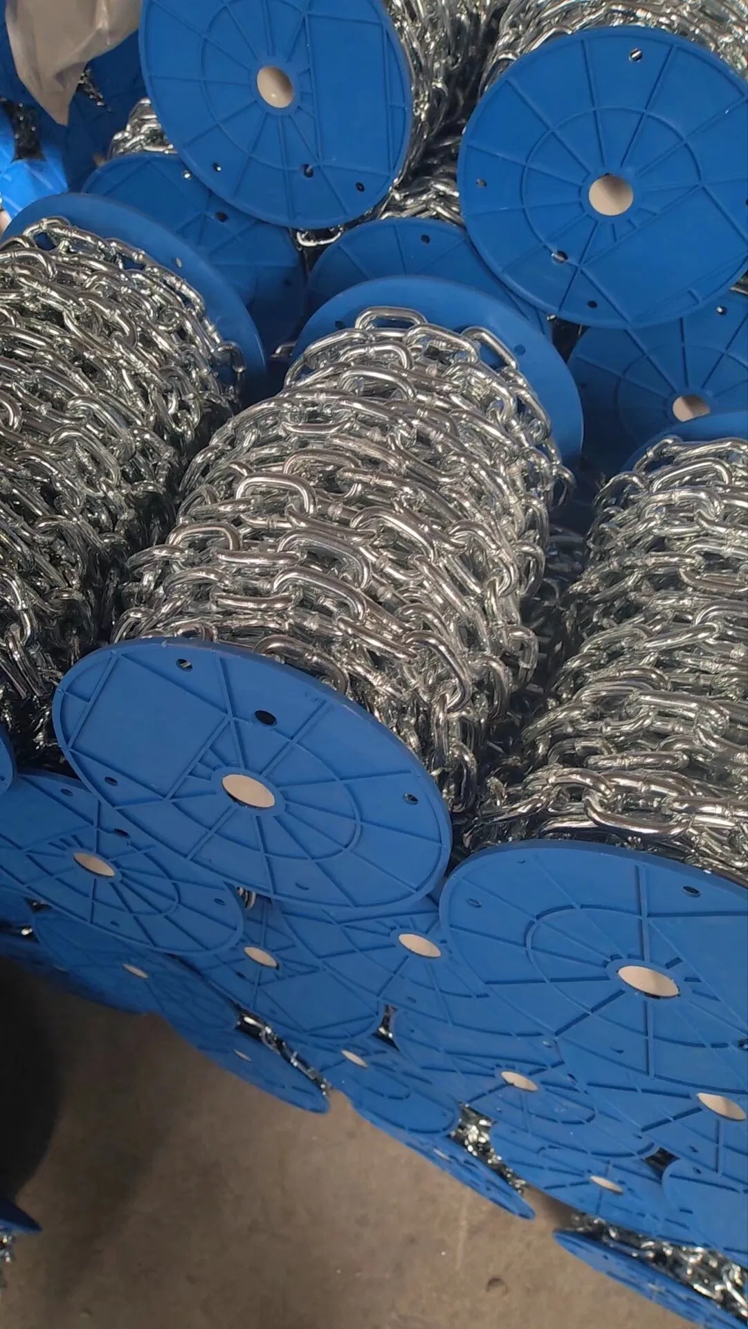 Korean Standard Short Double Loop Weldless Knotted Zinced Link Chain