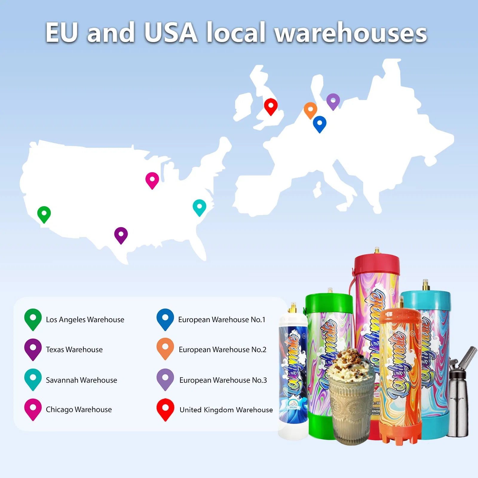 Lovelymate N2o Gas Cylinder Whipped Cream Charger 640g Dessert Tools