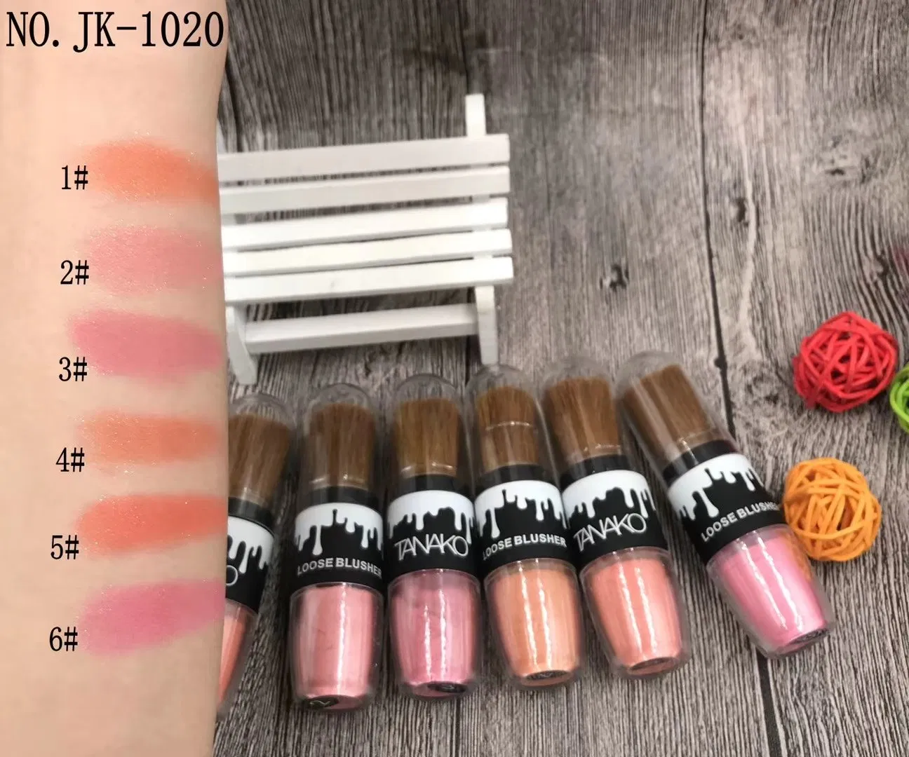 Syq 215 Hot Selling Single Color Blush Face Cheek Pressed Powder OEM Blusher Palette with Brush Have Stock