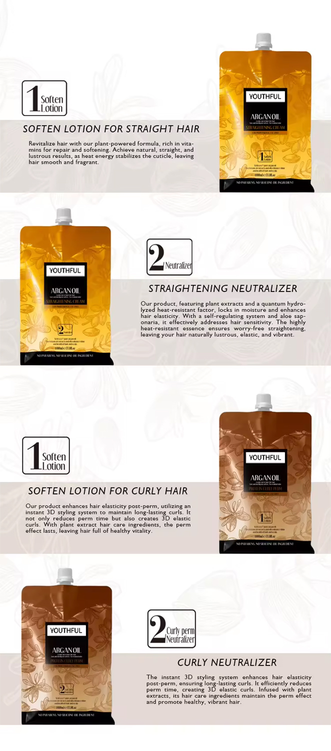 Natural Organic Argan Oil Cold Wave Hair Perm Curl Cream