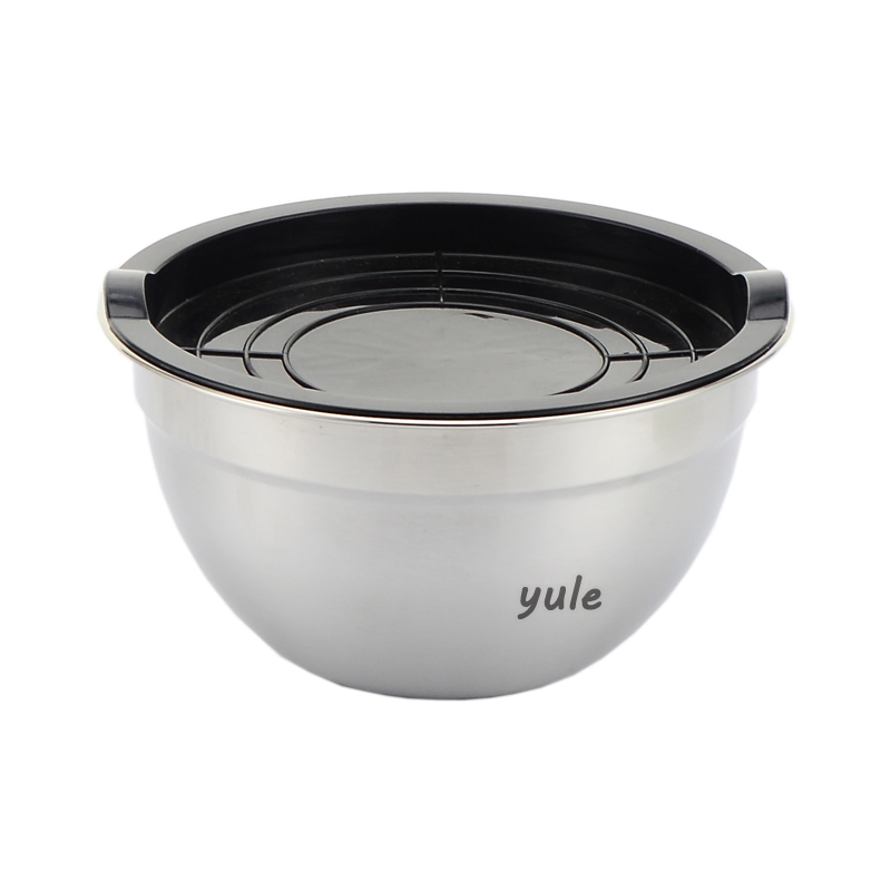 Cost-Effective with PE Lid Stainless Steel Mixing Bowl for Mixing Salad