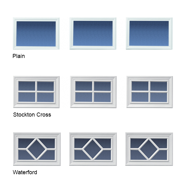Popular Desiqn Classic Vertical Standard Rib with Windows Steel up-and-Over Garage Doors