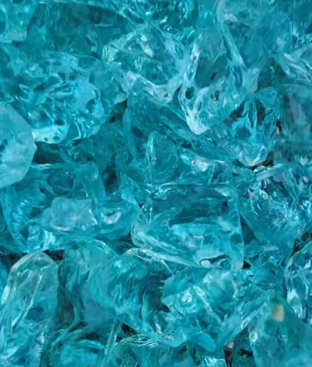 Glacier Blue Glass Stone Decorative Glass