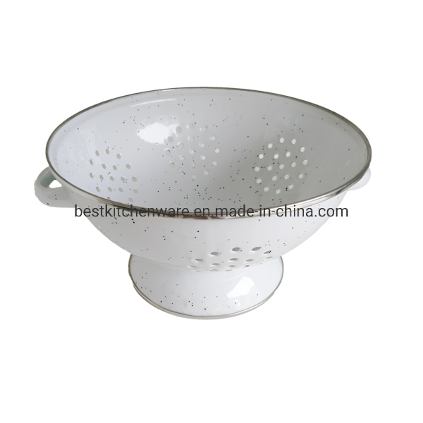Fashion Fruit Storage Enamel Basket Bowl with Option Color