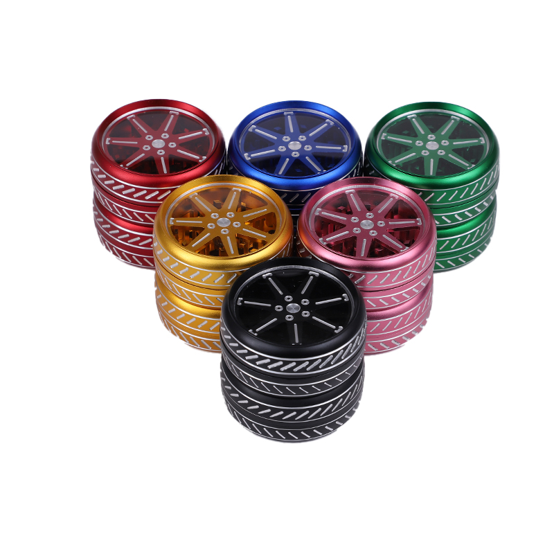 Newest Dry Herb Tobacco Smoking 60mm 4 Piece Creative Car Tires Shaped Manual Herb Grinder