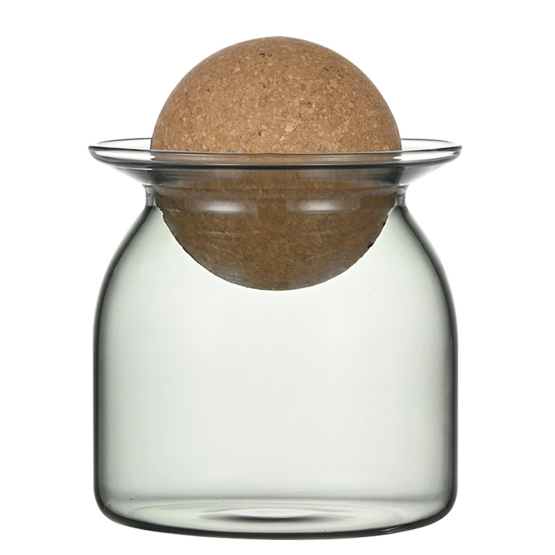 Стеклянные банки для хранения с пробкой