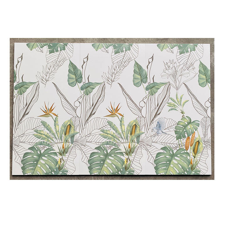 High Quality Subway Tiles Glazed Flower Design Interior Bathroom Ceramics Wall Tile