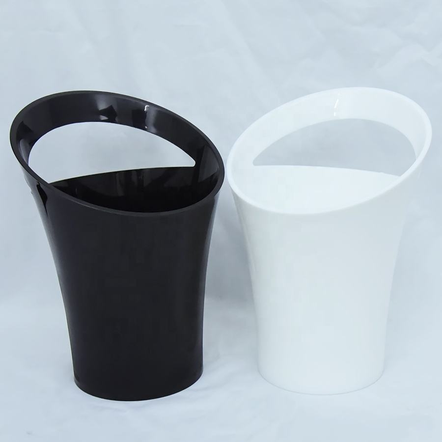 Modern Vintage Double-Tiered Wine Cooler Plastic Champagne Beer Black Ice Bucket