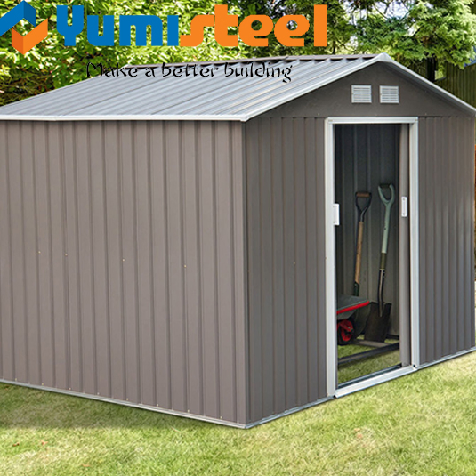 Prefabricated Galvanized Outdoor Backyard Steel Garden Sheds for Storage Tools