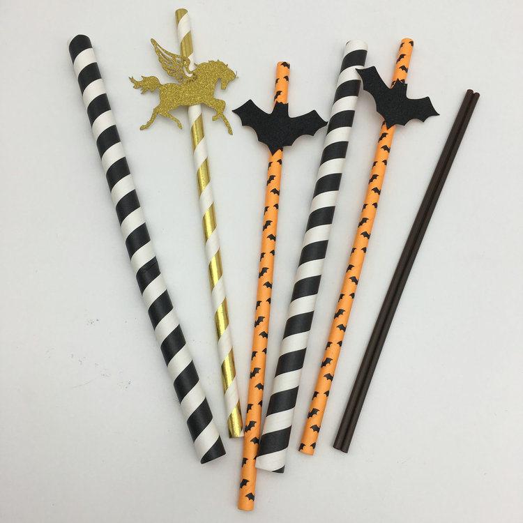 Hollaween Paper Drinking Straw
