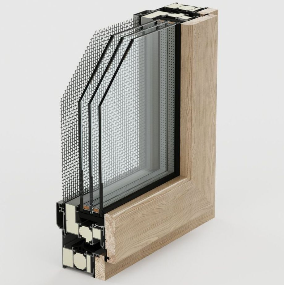 High-End Customization Solid Wood Aluminum Casement Windows for Living Room Bedroom