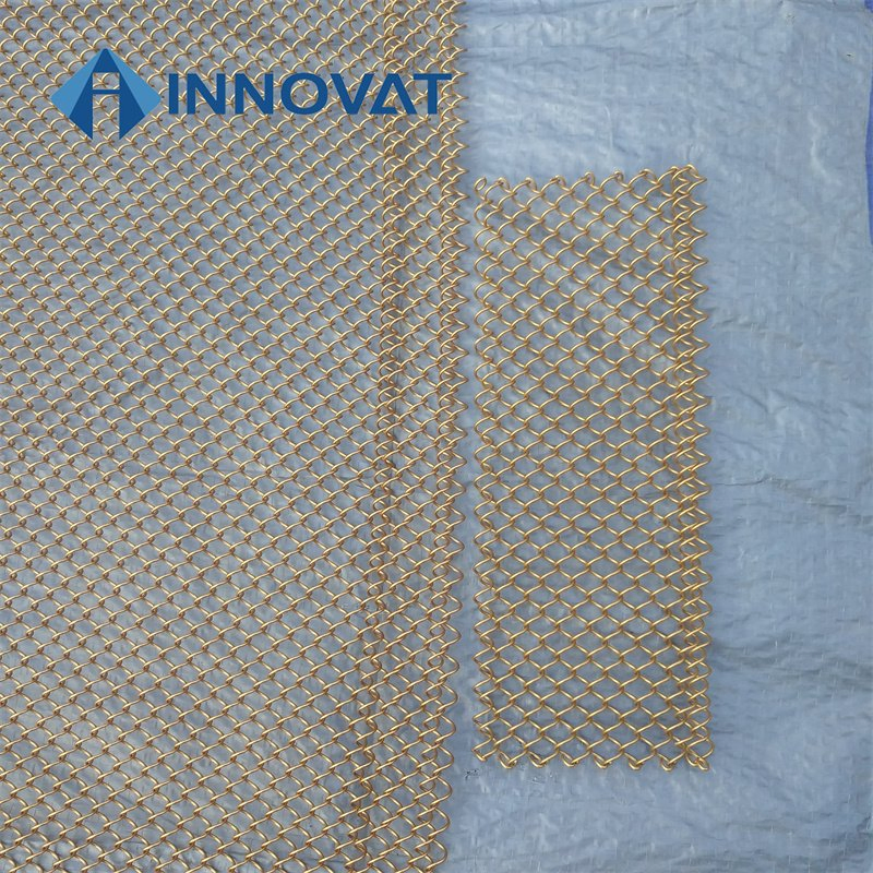 Aluminum Metal Drapery /Chain Link Metal Curtain/Decorative Divider Curtain Mesh