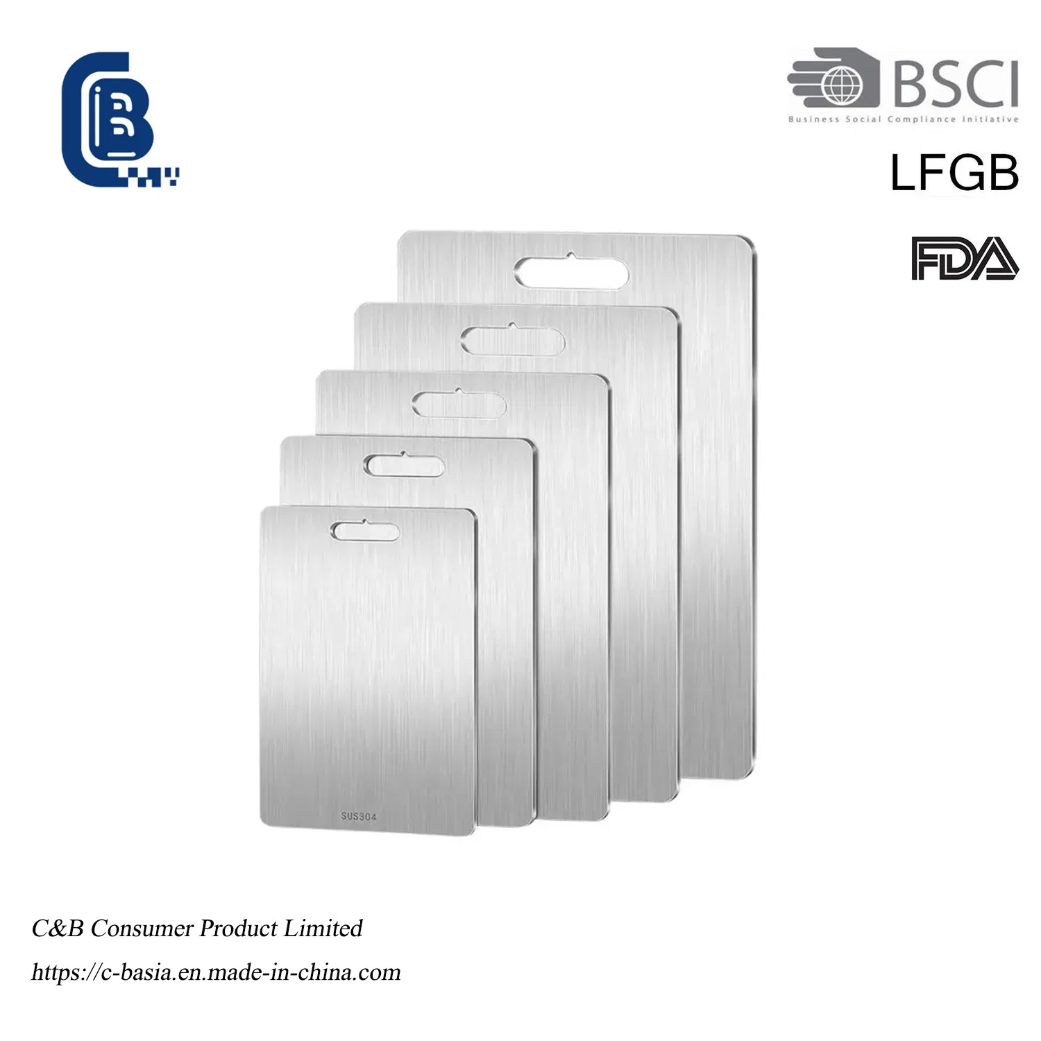 100% Titanium Antibacterial Cutting Board - Dishwasher Safe, Reversible with Handle, Custom Sizes