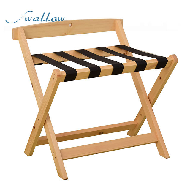 Bedroom Bamboo Foldable Luggage Rack for Hotels, Swallow Bamboo Folding Luggage Rack
