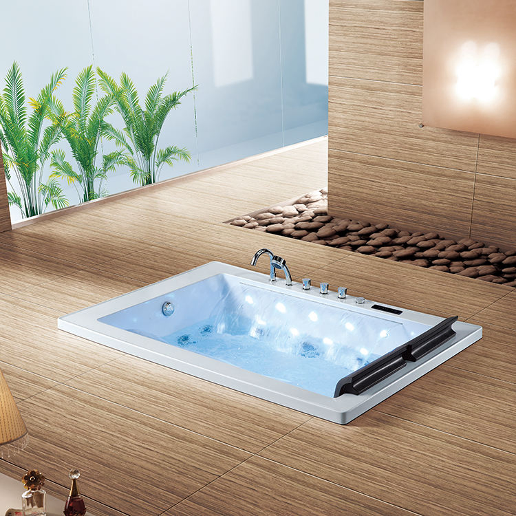 Proway Bathtub Indoor Soaking Drop in Portable Adult Bathtub, Acrylic Glass Bathtub Plastic Adult