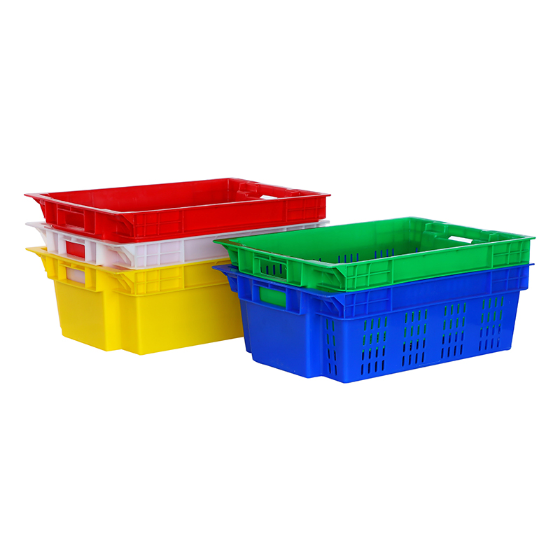 Ready to Ship Heavy Duty PP Vented Mesh Durable Distribution Logistic Stackable Nestable Fruits Vegetable Plastic Tote Crate