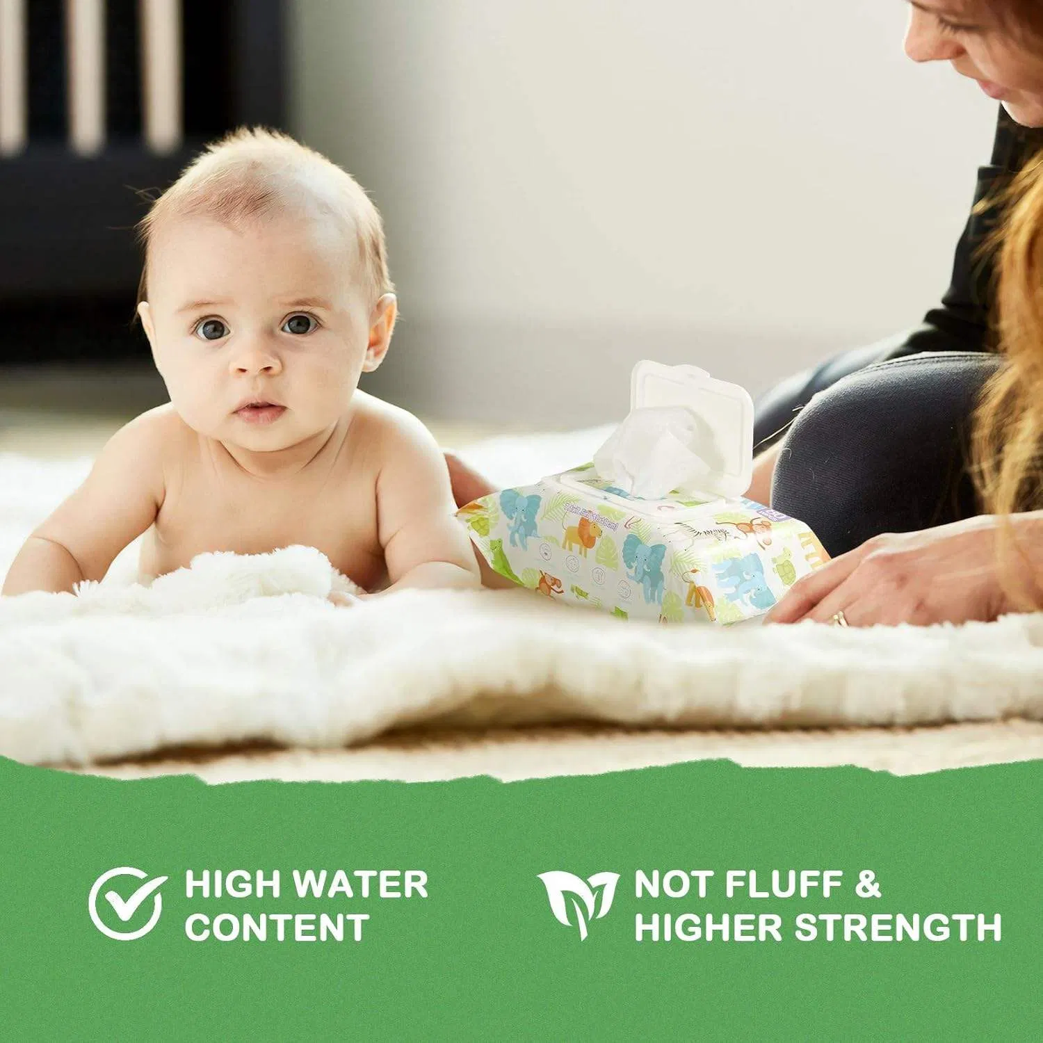 Super Soft Original Biodegradable Plant Based Plastic-Free Eco Friendly 80PCS Aloe Vera Extract Unscented Baby Wipes