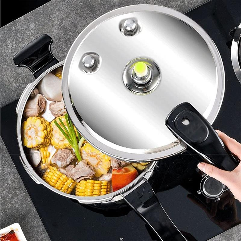 Stainless Steel Stove Top Pressure Cooker Pot Used for Pressure Foodie or Steaming, Compatible with Gas & Induction Cooker