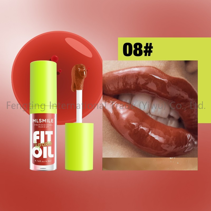 Waterproof Lasting Lipstick Solid Hydrating Lip Gloss Mineral Ingredients Moisturizing Lip Oil Pressed Lip Mirror