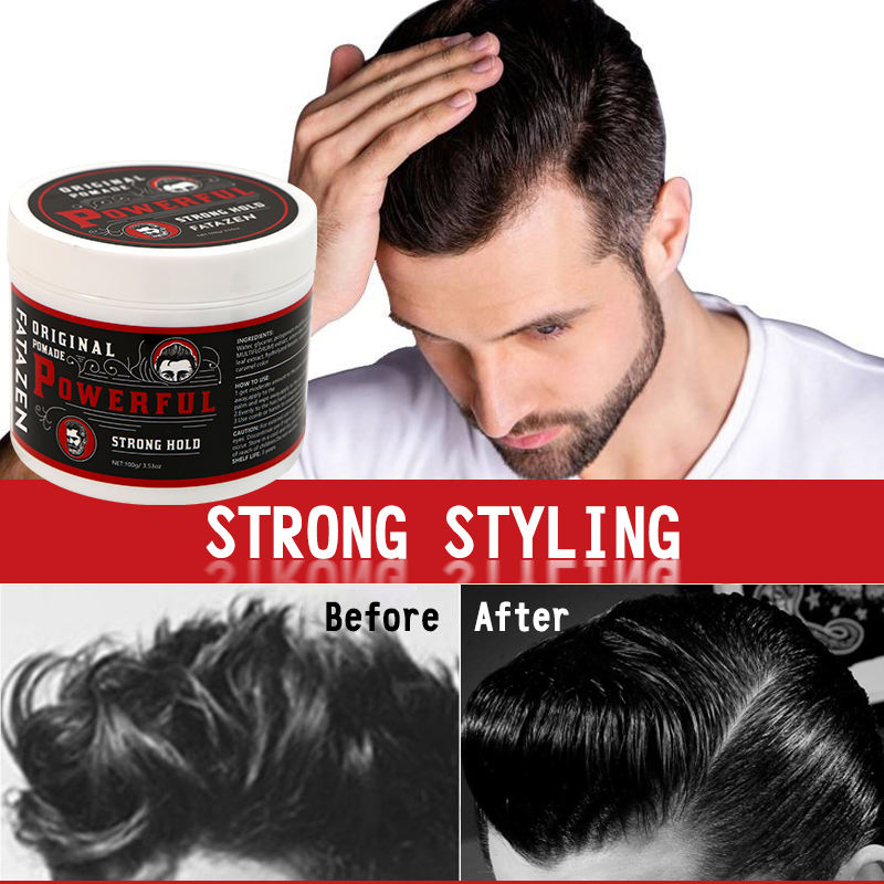Best Selling Strong Hold Edge Control Mens Hair Pomade for Hair Styling Products Waterproof Sweatproof Extra Hold Hair Wax