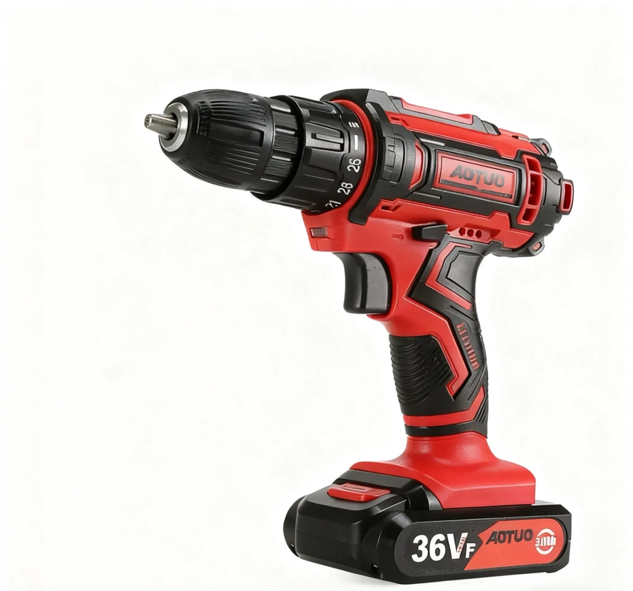 Antauto Wholesale 36V Cordless Drill Portable Electric Drill with 2 Lithium Batteries Fast Charger Power-Tool