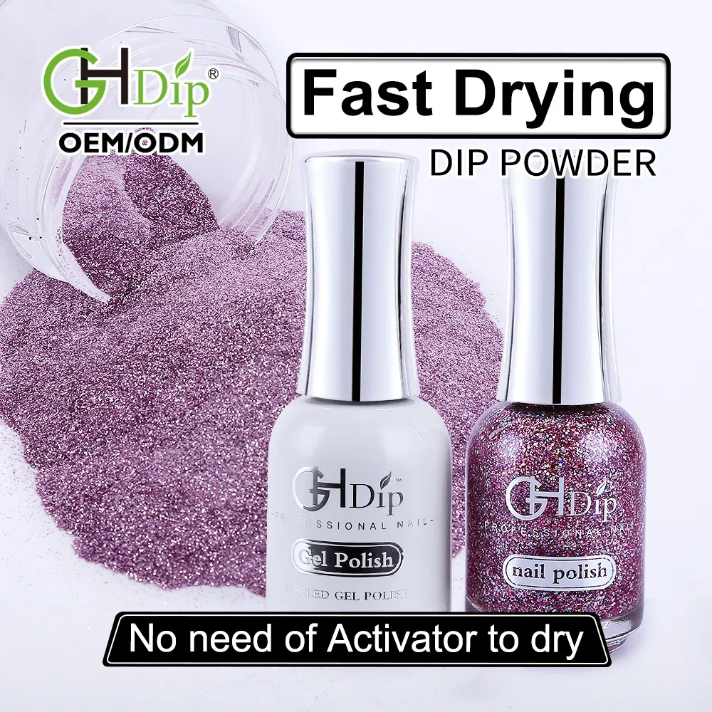Shimmer Shiny Glitter Nail Dipping Powder Match Gel Polish and Lacquer
