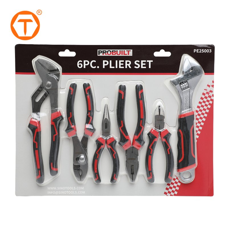 OEM 6PCS Universal Mechanics Tools Stainless Steel Combination Hand Tools Wrench Plier Set