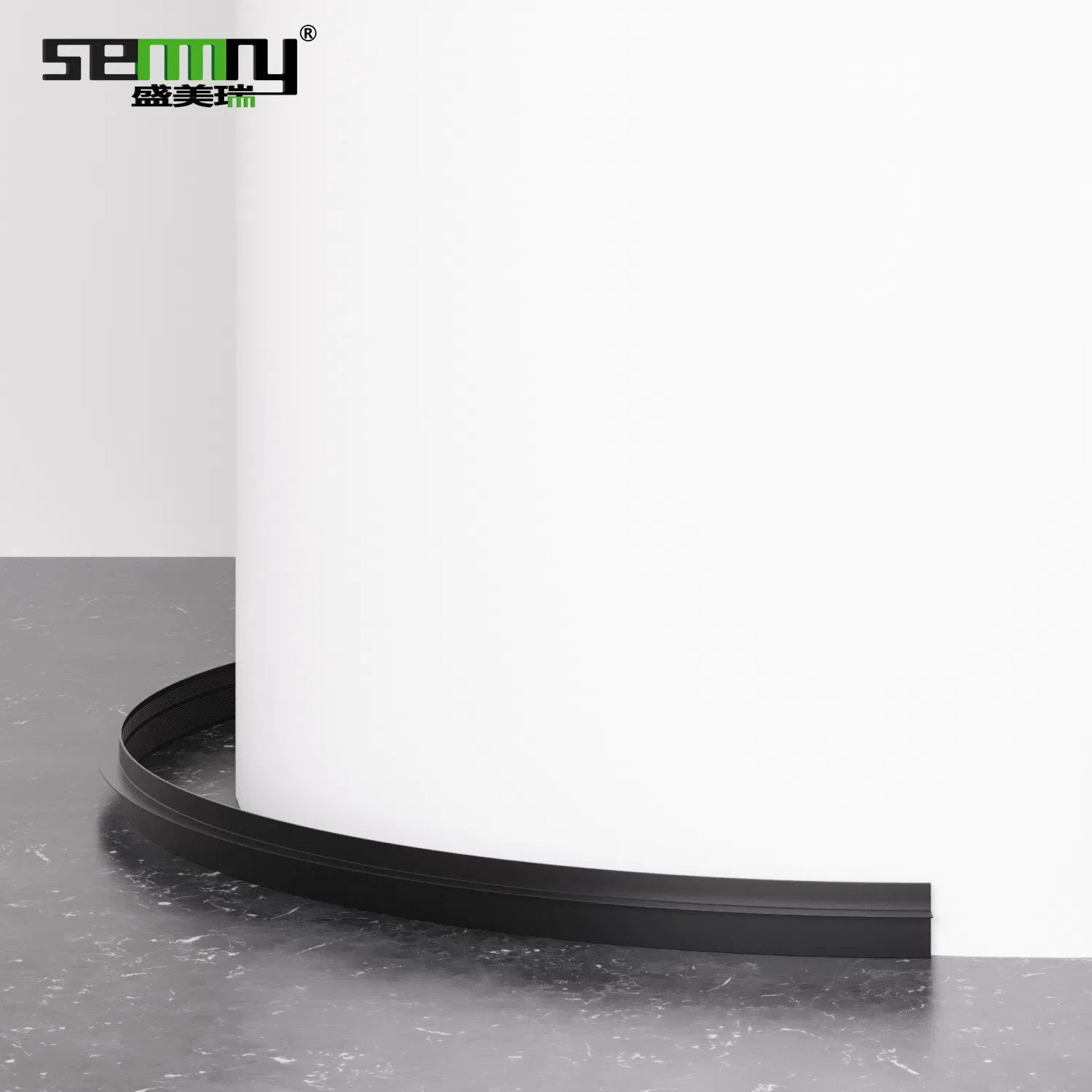 Recessed Click System Wall Floor Corner Trim Aluminium Concealed Skirting