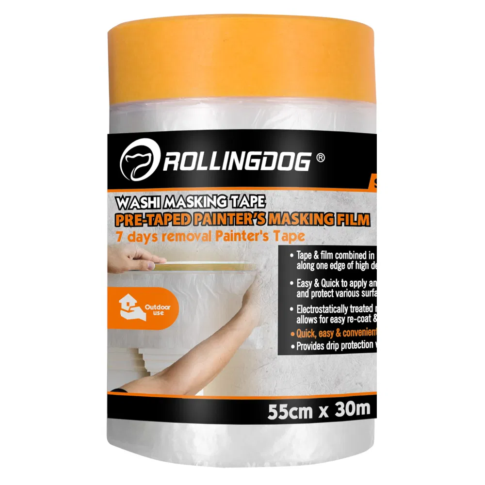 Rolingdog-PRO 80510 Pre-Taped Washi Masking Film