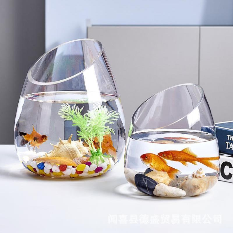Handmade Home Decoration Clear Round Glass Size Fish Tank