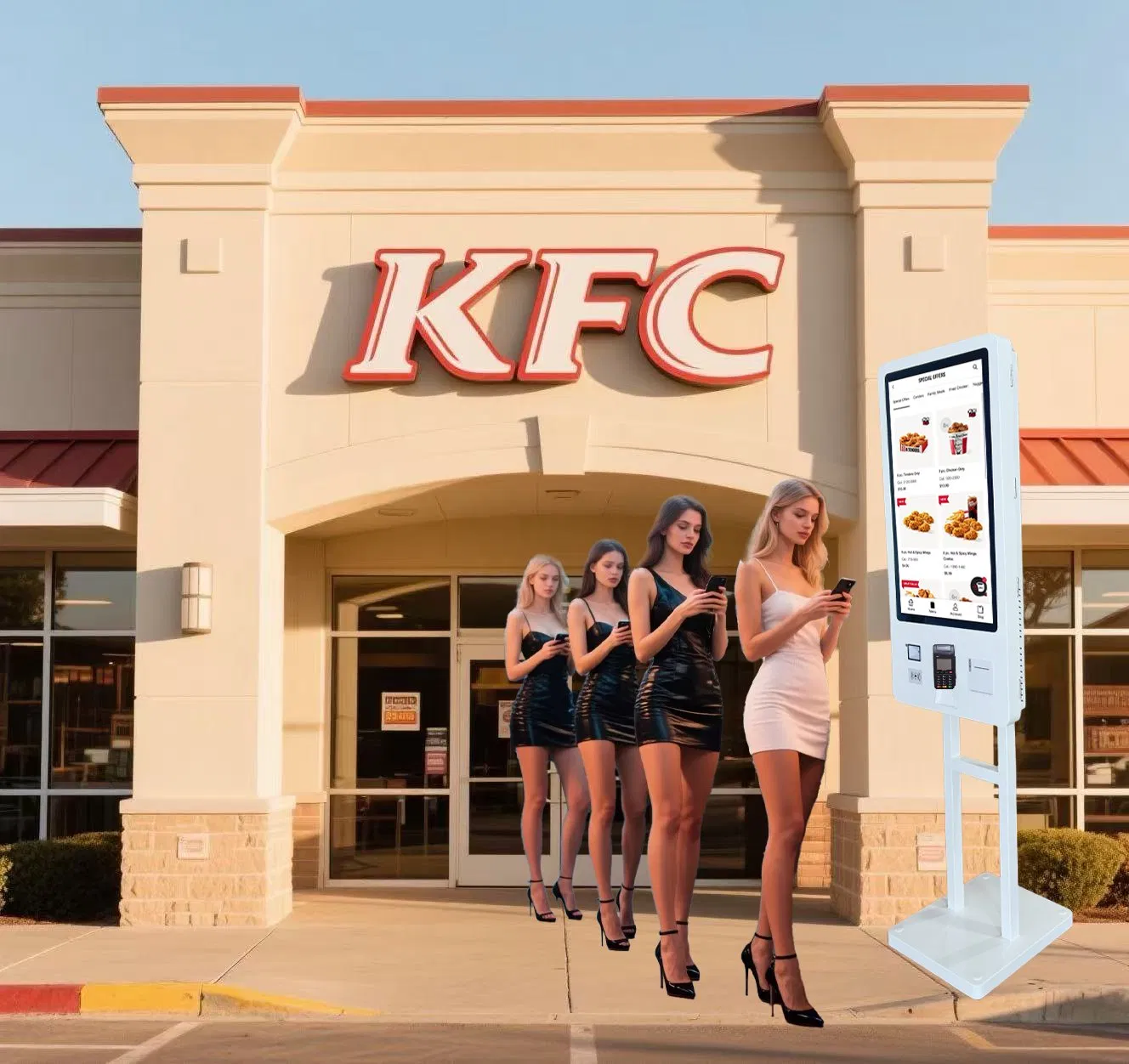 Сенсорный киоск для заказа 27 дюймов