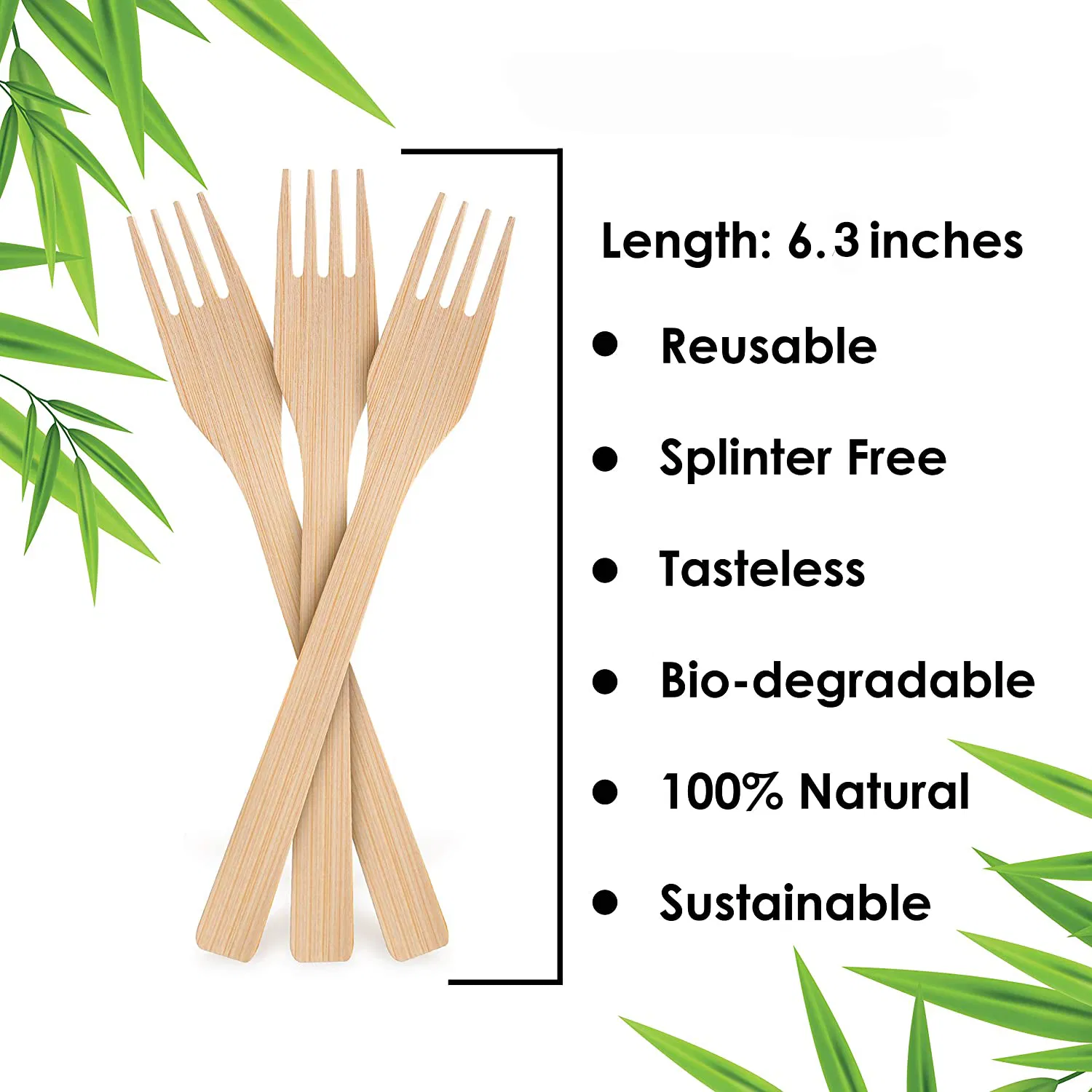 Promotional Creative Disposable Bamboo Small Food Picks Fruit Fork