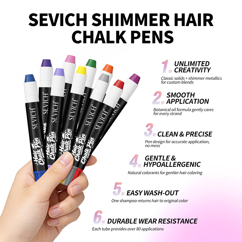 OEM Hair Chalk Washable Women Fashion Styling Temporary Hair Dye Chalk Fresh Fragrance Portable Hair Color Pen