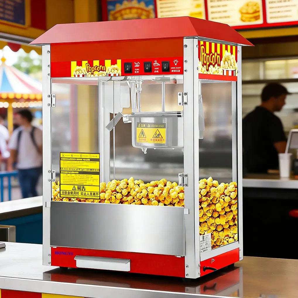 High-Temperature, High-Pressure, Fully Automatic Popcorn Machine with Non-Stick Coating and Easy Cleaning.