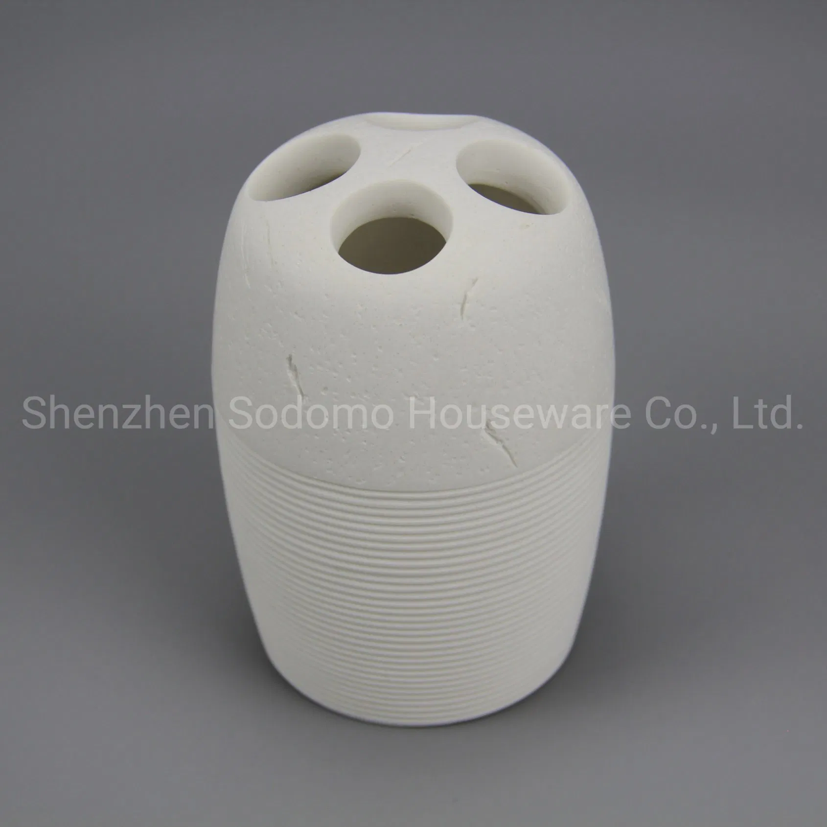 Top Quality Hotel Decoration Polyresin Toothbrush Holder (BP5032-WS)