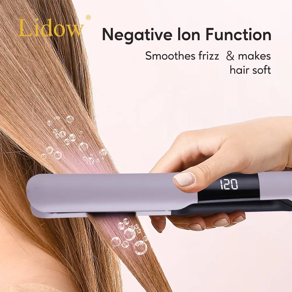 2 in 1 LED PTC Fast Heat Professional Flat Irons Hair Straightener