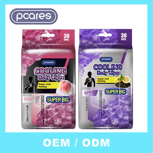 Hot Selling Sports Cooling Cleaning Body Wipes for Adults Nature Ice Cool Feeling Wet Wipe for Men