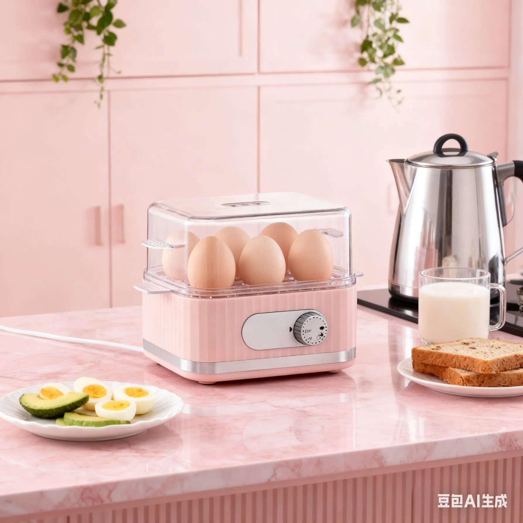 400W Electric Egg Boiler with Timer Cooks 6 Eggs Perfectly