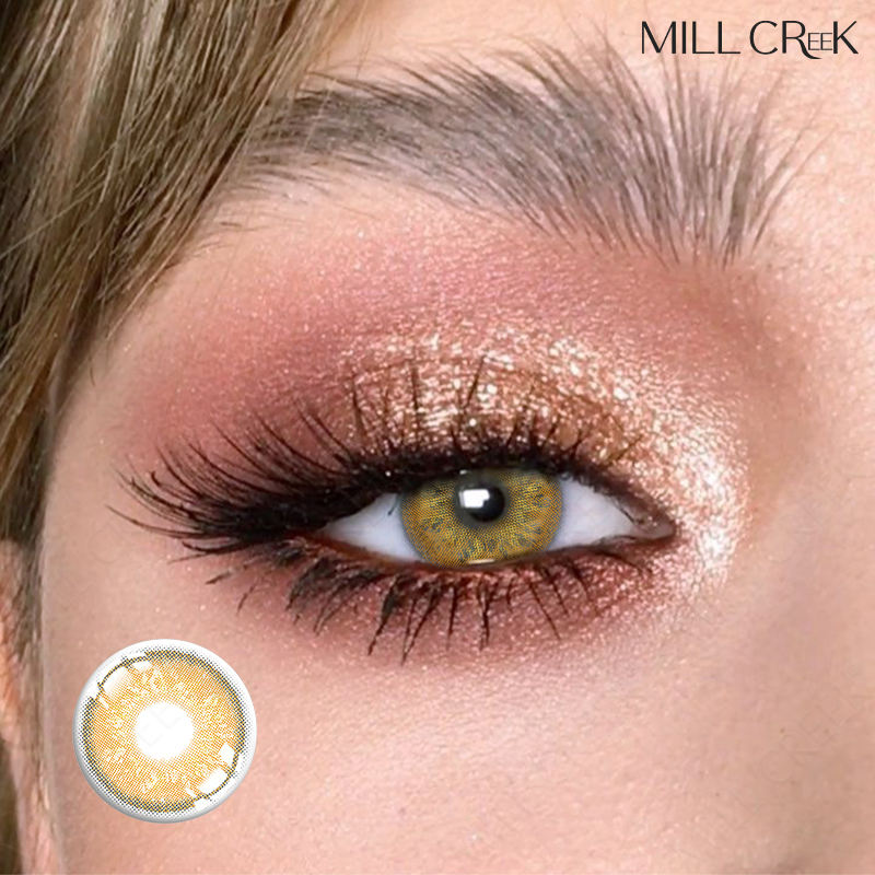 Russia Brown Prescription Colored Contact Lenses 3-Tone Yearly Color Contacts Cheap Colored Contact Eye Lenses Sweety Brown Color Contact Lens