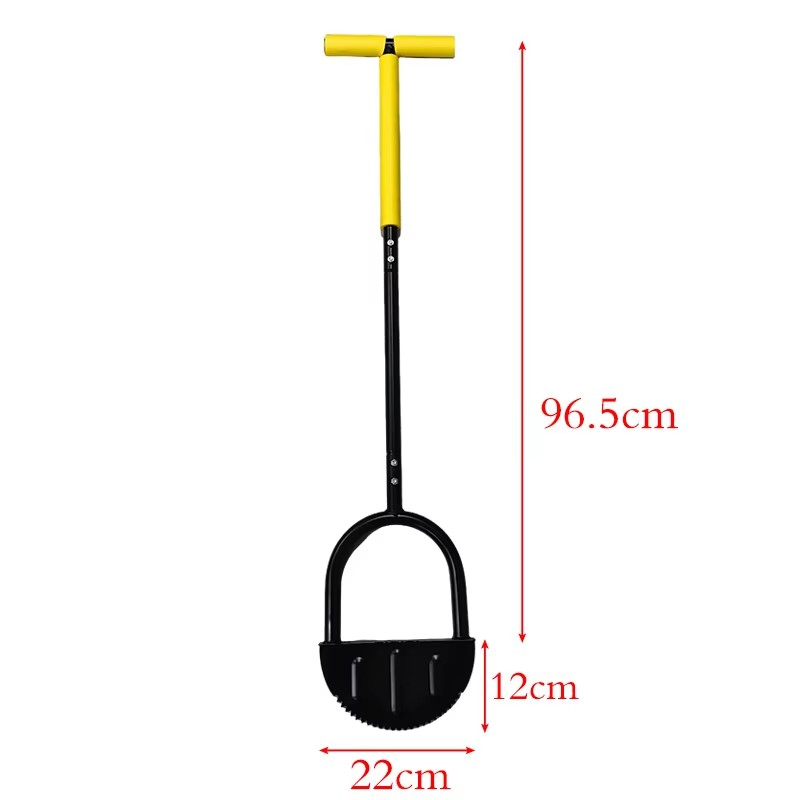 Outdoor Lawn Trimming Shovel with Long Metal Handle Ergonomic Design