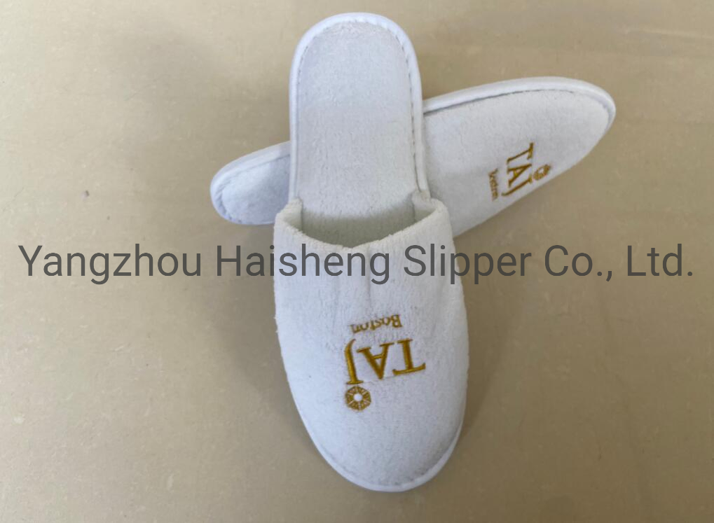 Белые вафельные одноразовые тапочки для отелей