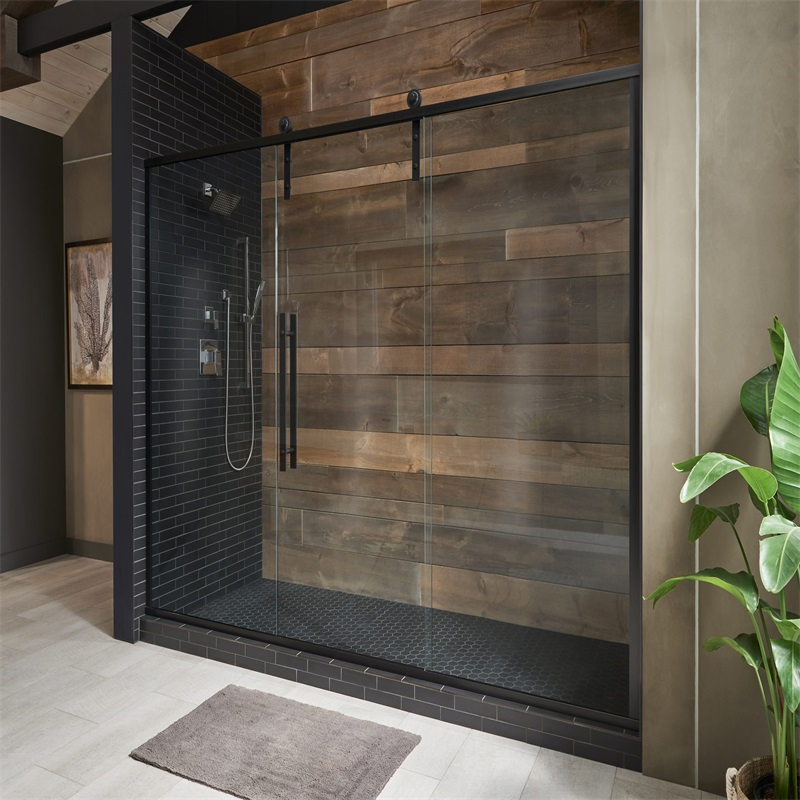 Modern Corner Steam Shower Room with Whirlpool Tub