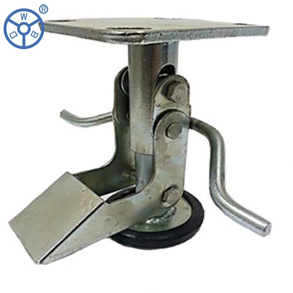 Wbd 4/5/6/8 Inch Stopper Black Saddle Parts Cart Brake Kick Bar Floor Lock for Hand Trolley Casters Jack Wheel