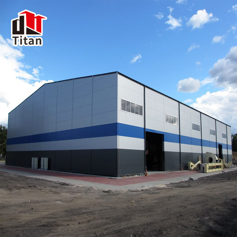 Prefabricated Auto Roller Door Secure Storage Steel Structure Garage