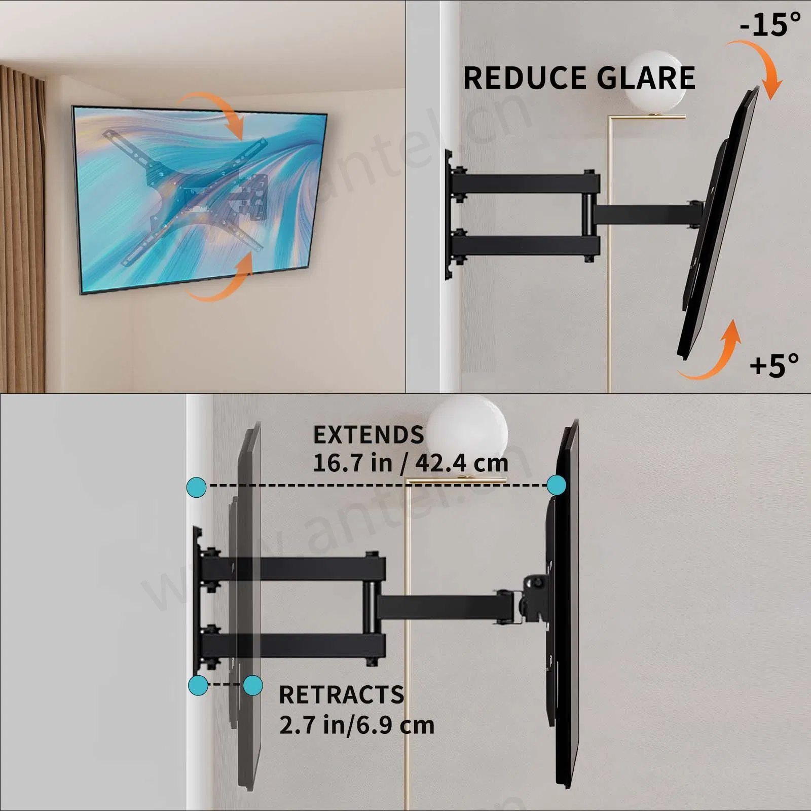 LED/LCD TV wall mount,black,X-400,for 32''-55'' TV