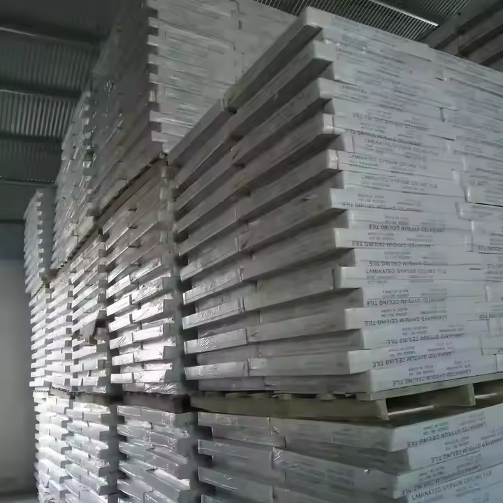 PVC Gypsum Board Ceiling Accessories Modern Laminated Perforated Gypsum Drywall Ceiling Tiles for Commerical and Dly Home