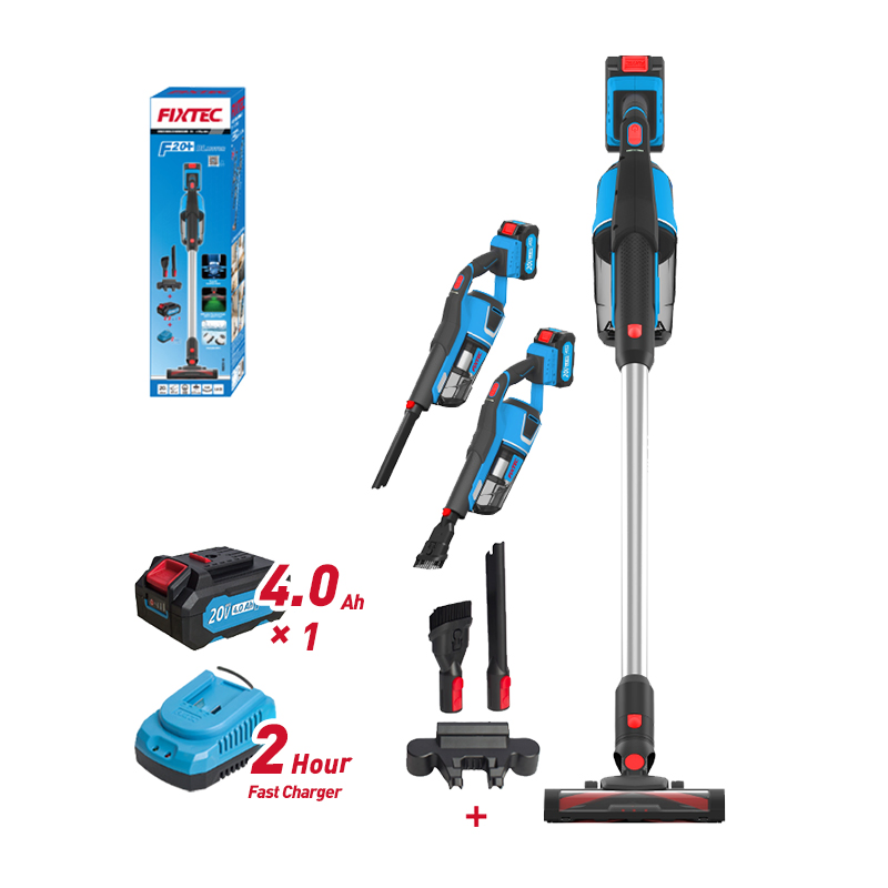 Fixtec Electric Tools 3 in 1 Lithium-Ion Battery Portable Cordless Handheld Vacuum Cleaner for Car & Home Use