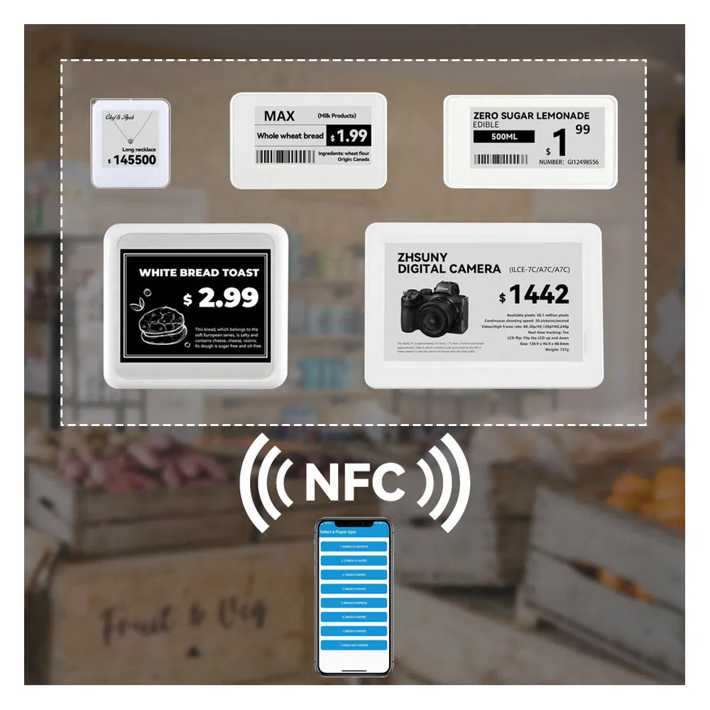Customized Digital Price Tag Electronic Shelf Label E-Ink Panel 4.2 Inch 400*300 Spi Interface High Reflectance E-Paper Display ODM OEM Loss Protection