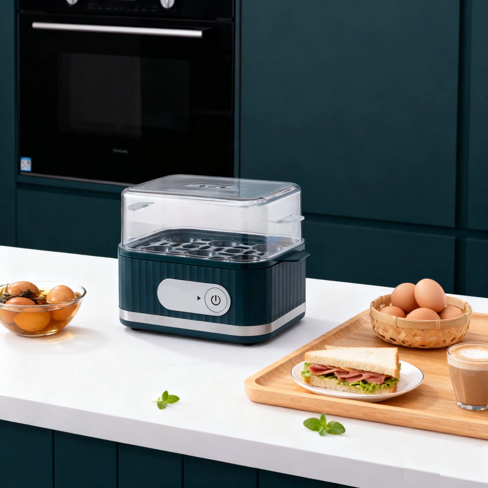 Mechanical Egg Boiler with Timer Cooker for 6 Eggs 400W Power