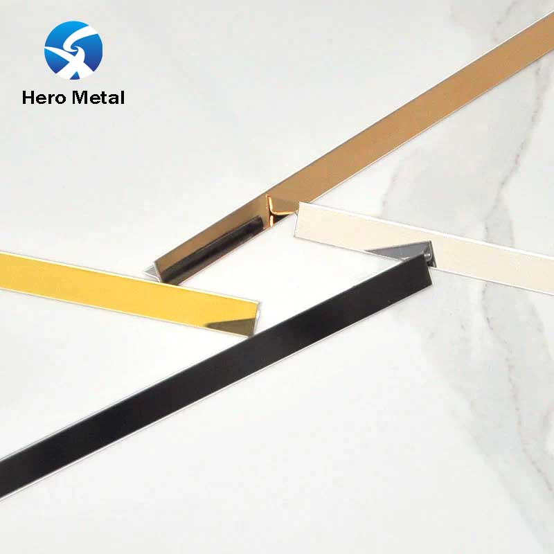 Hot Selling Stainless Steel T Shape Hero Metal Tile Trim with Wide Surface